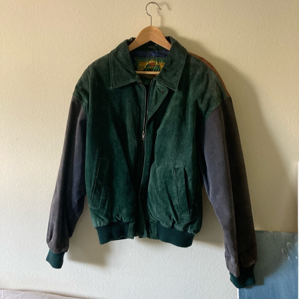 Men’s Leather Bomber Jacket